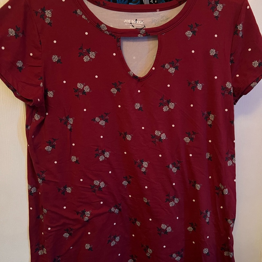Joe Boxer roses shirt size XL
